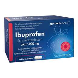Abbildung: Ibuprofen Schmerztabletten 400 mg Filmtabletten Filmtabletten, 30 St PZN 11162496