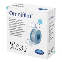 Abbildung: Omnifilm Fixierpflaster Folie 1,25 cmx5 m 1 St, Pflaster PZN 11163248