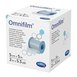 Abbildung: Omnifilm Fixierpflaster Folie 5 cmx5 m 1 St, Pflaster PZN 11163260