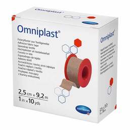 Abbildung: Omniplast Fixierpflaster Textilgew.2,5 cmx9,2 m 1 St, Pflaster PZN 11163395