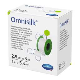 Abbildung: Omnisilk Fixierpflaster Kunstseide 2,5 cmx5 m 1 St, Pflaster PZN 11163544