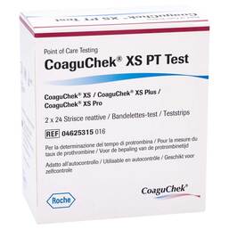Abbildung: Coaguchek XS PT Test 2X24 St, Teststreifen PZN 11169937