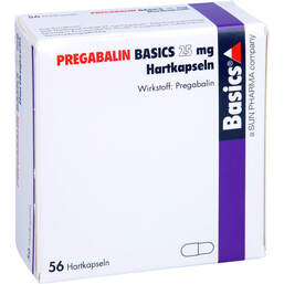 Abbildung: Pregabalin Basics 25 mg Hartkapseln 56 St, Hartkapseln PZN 11172230