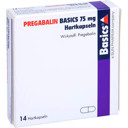 Abbildung: Pregabalin Basics 75 mg Hartkapseln 14 St, Hartkapseln PZN 11172313