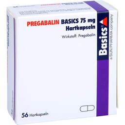 Abbildung: Pregabalin Basics 75 mg Hartkapseln 56 St, Hartkapseln PZN 11172336