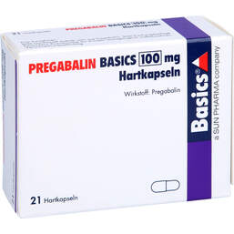 Abbildung: Pregabalin Basics 100 mg Hartkapseln 21 St, Hartkapseln PZN 11172359
