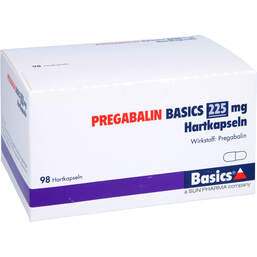 Abbildung: Pregabalin Basics 225 mg Hartkapseln 98 St, Hartkapseln PZN 11172454