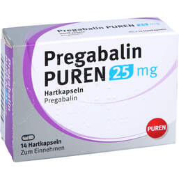 Abbildung: Pregabalin Puren 25 mg Hartkapseln 14 St, Hartkapseln PZN 11176021