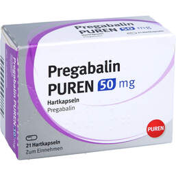 Abbildung: Pregabalin Puren 50 mg Hartkapseln 21 St, Hartkapseln PZN 11176044