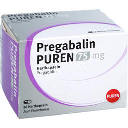 Abbildung: Pregabalin Puren 75 mg Hartkapseln 56 St, Hartkapseln PZN 11176073