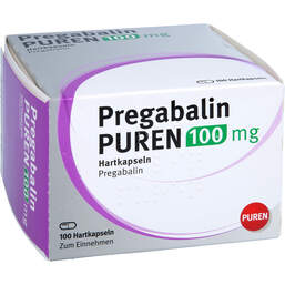 Abbildung: Pregabalin Puren 100 mg Hartkapseln 100 St, Hartkapseln PZN 11176110