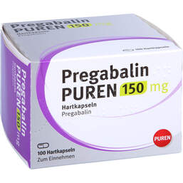 Abbildung: Pregabalin Puren 150 mg Hartkapseln 100 St, Hartkapseln PZN 11176133
