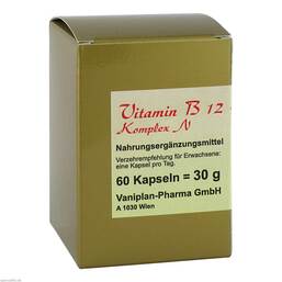 Abbildung: Vitamin B12 + B6 + Folsäure Komplex N Kapseln Kapseln, 60 St PZN 11180123