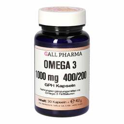 Abbildung: Omega 3 1000 mg 400 / 200 GPH Kapseln 30 St, Kapseln PZN 11190179