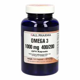 Abbildung: Omega 3 1000 mg 400 / 200 GPH Kapseln 120 St, Kapseln PZN 11190216