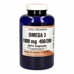 Abbildung: Omega 3 1000 mg 400 / 200 GPH Kapseln 180 St, Kapseln PZN 11190222