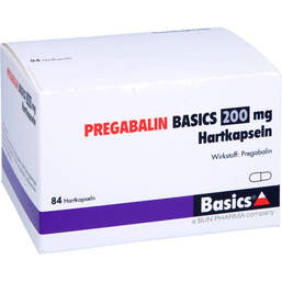 Abbildung: Pregabalin Basics 200 mg Hartkapseln 84 St, Hartkapseln PZN 11192698