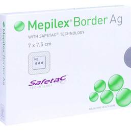 Abbildung: Mepilex Border Ag Schaumverband 7x7,5 cm 5 St, Verband PZN 11195219