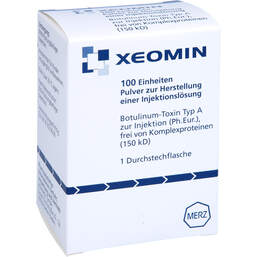 Abbildung: Xeomin 100 LD50 Einheiten Pulver zur Herstellung einer Injektionslösung 1 St, Pulver zur Herstellung einer Injektionslösung PZN 11216967