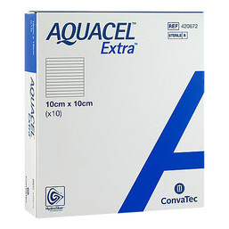 Abbildung: Aquacel Extra 10x10 cm Kompressen 10 St, Kompressen PZN 11226730