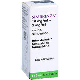 Abbildung: Simbrinza 10 mg / ml + 2 mg / ml Augentropfensuspension 5 ml, Augentropfen PZN 11229444