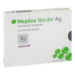 Abbildung: Mepilex Border Ag Schaumverband 7,5x7,5 cm 5 St, Verband PZN 11230341