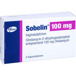 Abbildung: Sobelin 100 mg Vaginalzäpfchen 3 St, Vaginalsuppositorien PZN 11240380