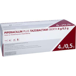 Abbildung: Piperacillin plus Tazobactam Eberth 4 g / 0,5 g 10 St, Pulver zur Herstellung einer Infusionslösung PZN 11240635