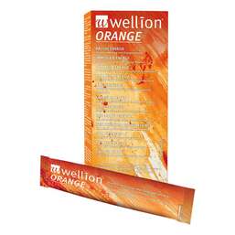 Abbildung: Wellion Orange Invertzuckersirup Beutel Beutel, 10X13 ml PZN 11257624