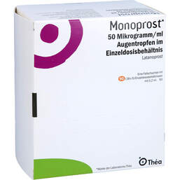 Abbildung: Monoprost 50 Mikrogramm / ml Augentropfenin Einzeldosen 90X0.2 ml, Einzeldosispipetten PZN 11268071