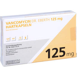 Abbildung: Vancomycin Dr. Eberth 125 mg Hartkapseln 12 St, Hartkapseln PZN 11284041