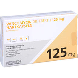 Abbildung: Vancomycin Dr. Eberth 125 mg Hartkapseln 28 St, Hartkapseln PZN 11284058