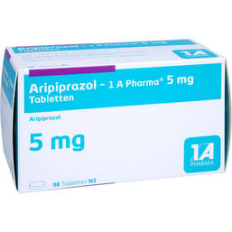Abbildung: Aripiprazol 1A Pharma 5 mg Tabletten 98 St, Tabletten PZN 11286324