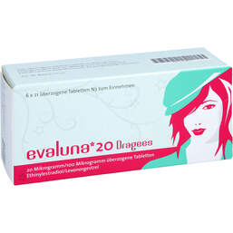 Abbildung: Evaluna 20 Dragees 6X21 St, Überzogene Tabletten PZN 11290627