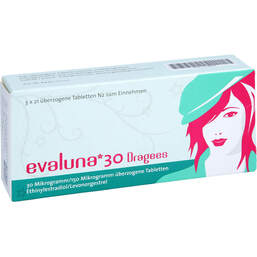 Abbildung: Evaluna 30 Dragees 3X21 St, Überzogene Tabletten PZN 11290656