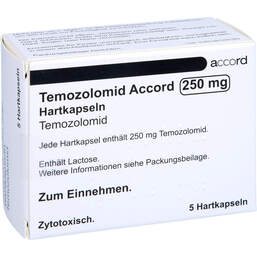 Abbildung: Temozolomid Accord 250 mg Hartkapseln Sachets 5 St, Hartkapseln PZN 11291325