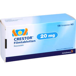 Abbildung: Crestor 20 mg Filmtabletten 100 St, Filmtabletten PZN 11293608