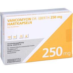Abbildung: Vancomycin Dr. Eberth 250 mg Hartkapseln 30 St, Hartkapseln PZN 11293790