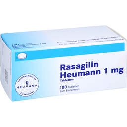 Abbildung: Rasagilin Heumann 1 mg Tabletten 100 St, Tabletten PZN 11294157