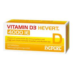 Abbildung: Vitamin D3 Hevert 4.000 I.E. Tabletten Tabletten, 60 St PZN 11295458