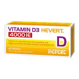 Abbildung: Vitamin D3 Hevert 4.000 I.E. Tabletten 60 St, Tabletten PZN 11295458