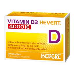 Abbildung: Vitamin D3 Hevert 4.000 I.E. Tabletten 90 St, Tabletten PZN 11295470