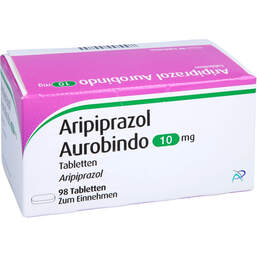Abbildung: Aripiprazol Aurobindo 10 mg Tabletten 98 St, Tabletten PZN 11295903