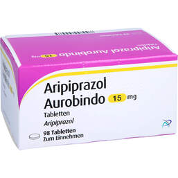 Abbildung: Aripiprazol Aurobindo 15 mg Tabletten 98 St, Tabletten PZN 11295955