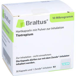 Abbildung: Braltus 10 µg + Zonda-Inhalat.Hartkapseln mit Pulver zur Inh. 30 St, Hartkapseln mit Pulver zur Inhalation PZN 11298563