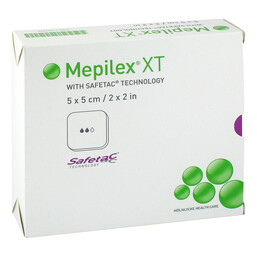 Abbildung: Mepilex XT 5x5 cm Schaumverband 5 St, Verband PZN 11303838