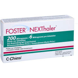 Abbildung: Foster Nexthaler 200 / 6 µg 120 ED Inhalationspulver 1 St, Inhalationspulver PZN 11305464
