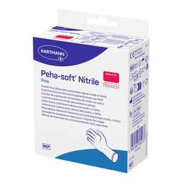 Abbildung: Peha-Soft nitrile fino Untersuchungshandschuhe pf.unsteril M 10 St, Handschuhe PZN 11309195