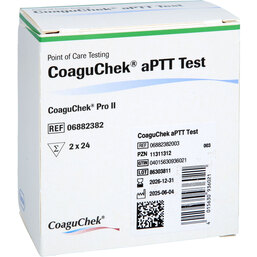 Abbildung: Coaguchek Aptt Test 2X24 St, Teststreifen PZN 11311312
