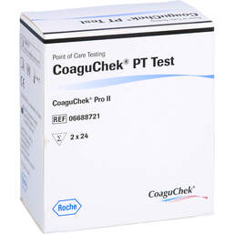 Abbildung: Coaguchek PT Test 2X24 St, Teststreifen PZN 11311329